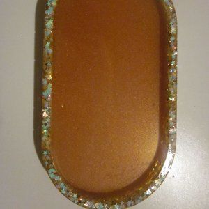 NWOT. Gold & White Small Oval Trinket Tray